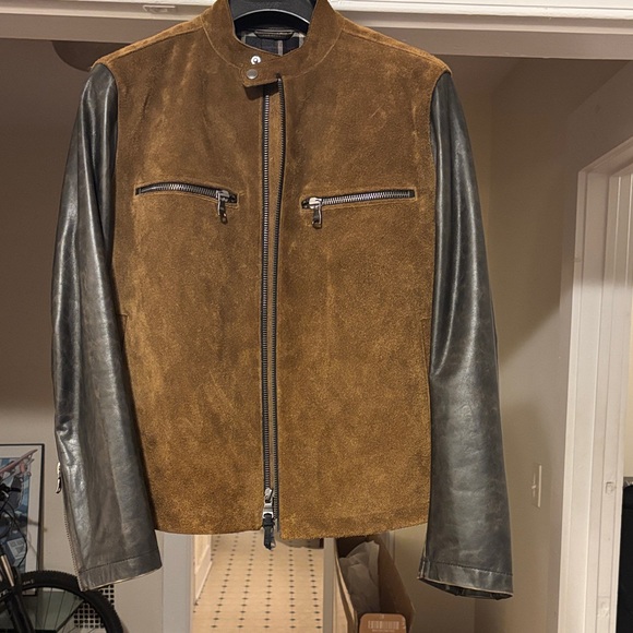 Banana Republic Other - Banana Republic Brown Suede and Black Leather Jacket
